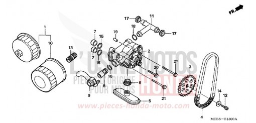 OIL FILTER/OIL PUMP XL650V4 de 2004